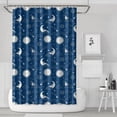 thumbnail image 1 of Blue Sun Moon Cloud Pattern Shower Curtain 72"x72" ,Bathroom Decorative Shower Curtains Set with 12 Hooks,Modern Waterproof Washable Shower Curtain, 1 of 6