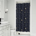 thumbnail image 1 of Blue Sun Moon Cloud Star Comet Pattern Shower Curtain 36"x72" ,Bathroom Decorative Shower Curtains Set with 12 Hooks,Modern Waterproof Washable Shower Curtain, 1 of 6