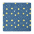 thumbnail image 1 of Blue Sun Moon Cloud Star Pattern Square Fitted Tablecloth with Elastic Edge,Square Table Cover,Washable Elastic Table Cover for Home Kitchen Party Decor 34"x34", 1 of 6
