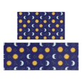 thumbnail image 1 of Blue Sun Moon Constellation Pattern Kitchen Rugs Sets Of 2,Anti Fatigue Kitchen Mat Rugs Non Slip Washable,Decorative Kitchen Floor Mats for Kitchen,Sink,Laundry,17"x30"+17"x47", 1 of 7