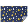 thumbnail image 1 of Blue Sun Moon Star Pattern Rectangle Tablecloth 60"x102",Waterproof Polyester Rectangle Table Cloth, Wipeable Spillproof Polyester Tablecloth for Dining, Camping, Indoor and Outdoor, 1 of 6