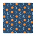 thumbnail image 1 of Blue Sun Moon Star Pattern Square Fitted Tablecloth with Elastic Edge,Square Table Cover,Washable Elastic Table Cover for Home Kitchen Party Decor 34"x34", 1 of 6