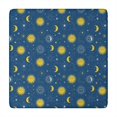 thumbnail image 1 of Blue Sun Moon Star Pattern Square Fitted Tablecloth with Elastic Edge,Square Table Cover,Washable Elastic Table Cover for Home Kitchen Party Decor 34"x34", 1 of 6