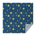 thumbnail image 1 of Blue Sun Moon Star Pattern Square Tablecloth,Waterproof Square Table Cover,Wipeable Spillproof Washable Table Cover for Home Kitchen Party Decor 52"x52"(132x132cm), 1 of 6