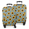 thumbnail image 1 of Blue Sunflower Pattern Luggage Cover Fashion Suitcase Cover Baggage Covers Fit 25-28 Inch Luggage (Go Travel), 1 of 5