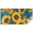 thumbnail image 1 of Blue Sunflower Pattern Rectangle Tablecloth 60"x120",Waterproof Polyester Rectangle Table Cloth, Wipeable Spillproof Polyester Tablecloth for Dining, Camping, Indoor and Outdoor, 1 of 6