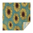 thumbnail image 1 of Blue Sunflower Pattern Square Tablecloth,Waterproof Square Table Cover,Wipeable Spillproof Washable Table Cover for Home Kitchen Party Decor 52"x52"(132x132cm), 1 of 6