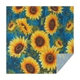 thumbnail image 1 of Blue Sunflower Pattern Square Tablecloth,Waterproof Square Table Cover,Wipeable Spillproof Washable Table Cover for Home Kitchen Party Decor 60"x60"(152x152cm), 1 of 6