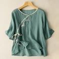 thumbnail image 1 of Blue Sunflower Shirts for Women Plus Size, Cotton Plus Size Summer Tops, Short Sleeve Womens Tops Plus Size, Women’S Plus Size Shirts, Embroidery Embroidery Womens Blouses Plus Size, 1 of 9
