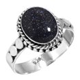 thumbnail image 1 of Blue Sunstone Ring 925 Sterling Silver Handmade Jewelry, 1 of 5