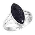 thumbnail image 1 of Blue Sunstone Ring 925 Sterling Silver Handmade Jewelry, 1 of 5
