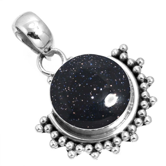 Blue Sunstone Women Jewelry 925 Sterling Silver Pendant