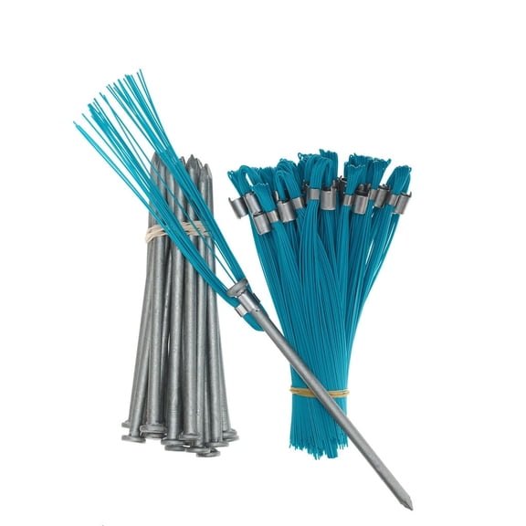 Blue Survey Markers with Steel Stakes, 25-Pack, High Visibility, Made in USA