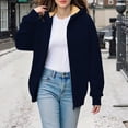 thumbnail image 1 of Blue Sweatshirt for Women's Fashion Casual Pocket Long Sleeve Hooded Fleece Composite Sweatshirt Womens Fall Tops, 1 of 5