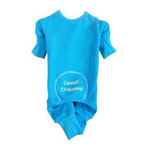 Dog Thermal Pajamas - SWEET DREAMS Embroidered Long Johns Small