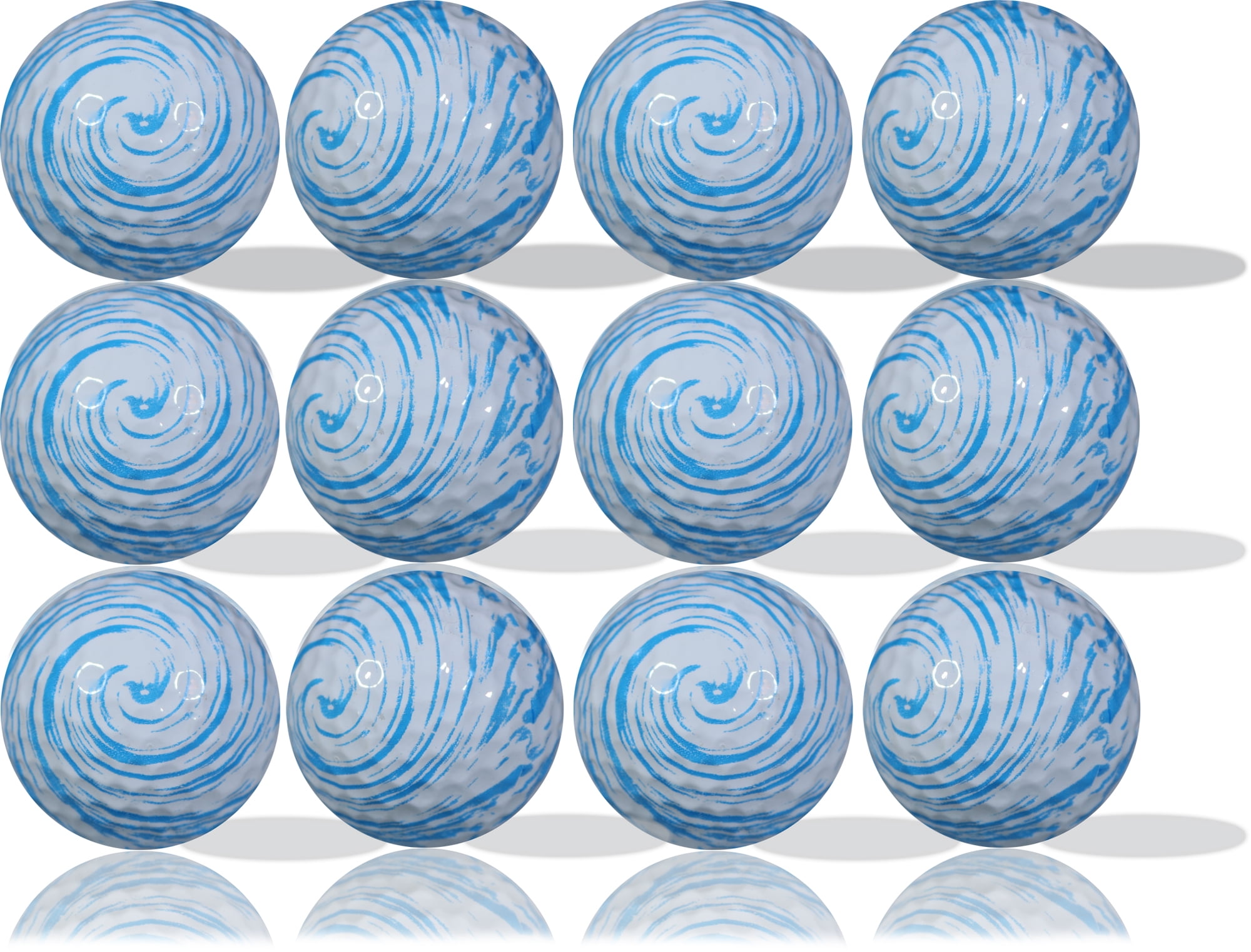 Blue Swirl Golf Balls 12 Pack