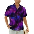 Blue Swirl Tie Dye Hawaii Shirt For Male Vacation Abstract Print Casual