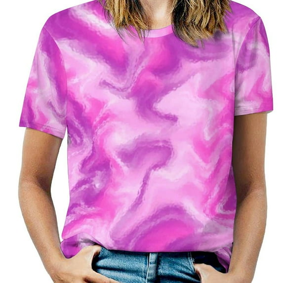 Blue Swirl Tie Dye T-Shirt Midnight Blue And Aqua Vintage Cool T Shirts Short-Sleeve Casual Tshirt Sexy Design Tees Big