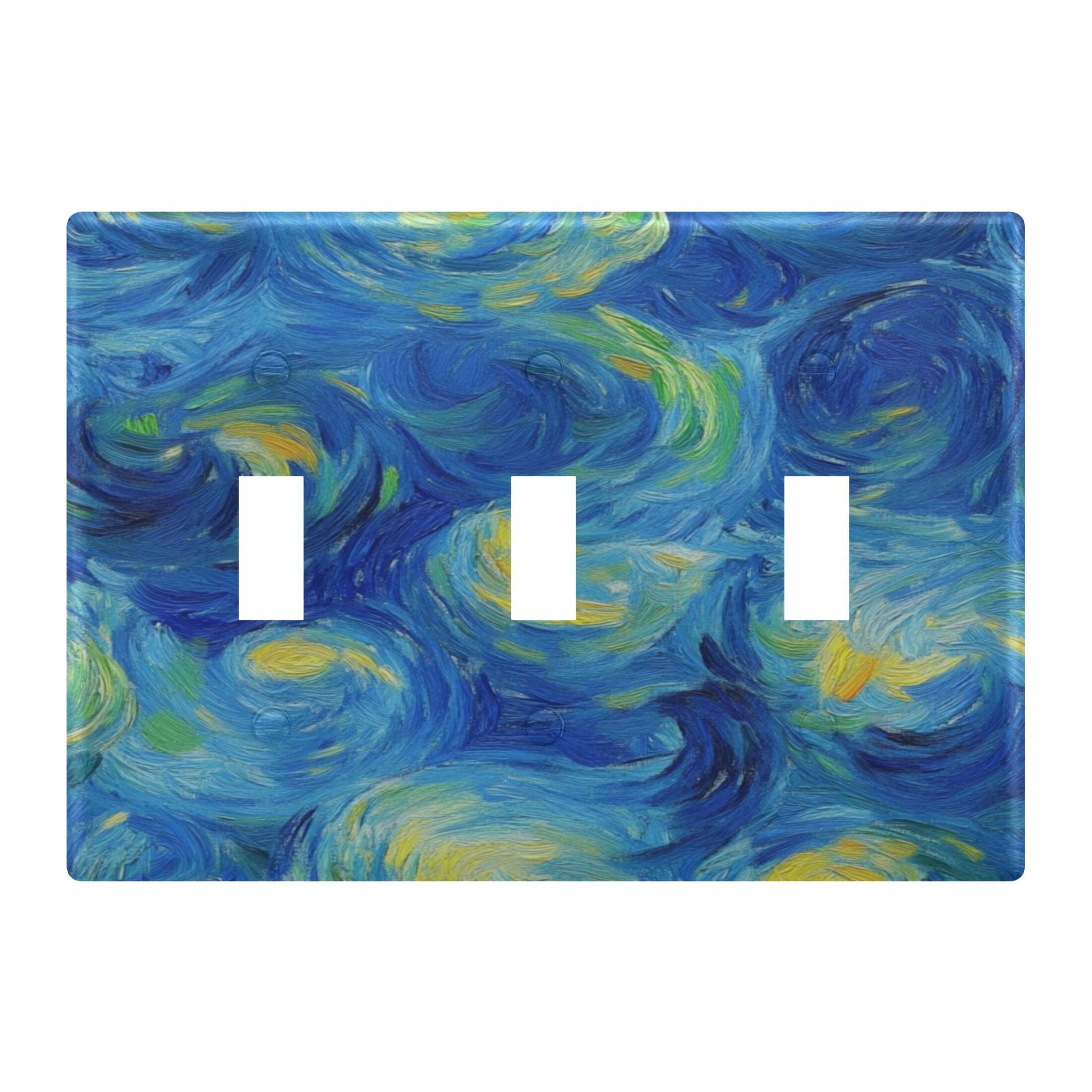 Blue Swirls Decorative Light Switch Plates Switch Cover Decorative Wall ...