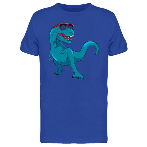 Blue T- Rex T-Shirt Men -Image by Shutterstock, Male Medium