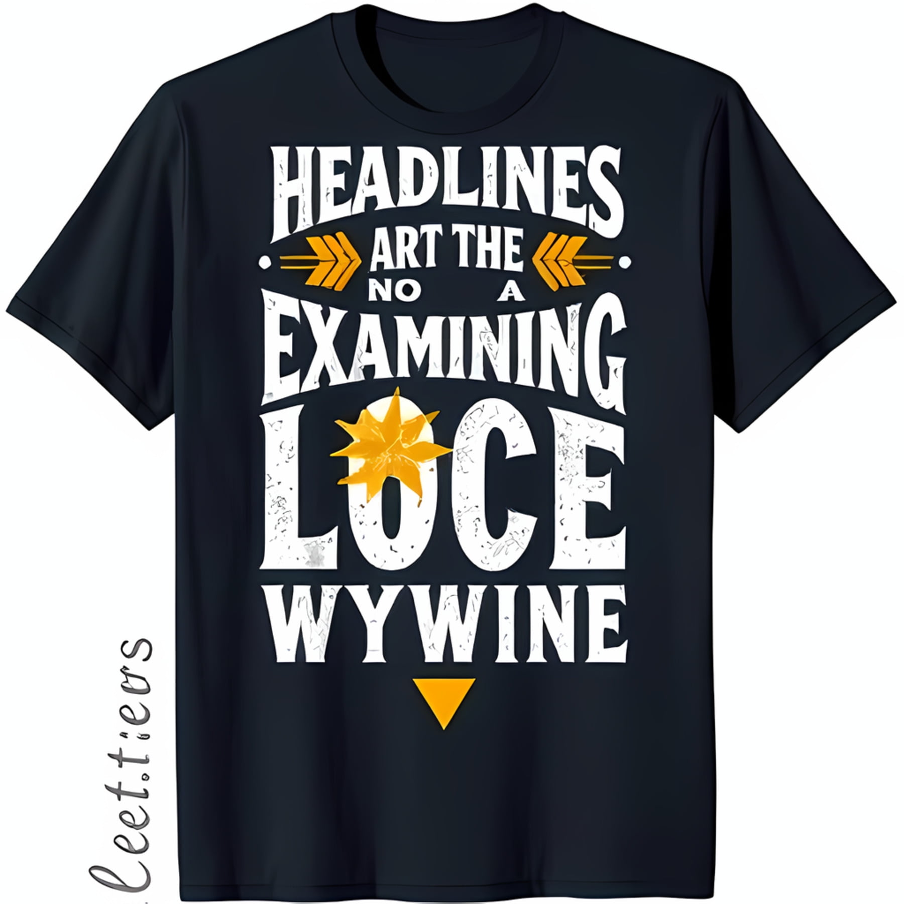 Blue T-Shirt with Bold 'LOC' Graphic and Yellow Star - Walmart.com