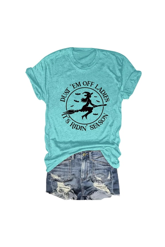 Blue T Shirts for Tops for Women Crew Neck Summer Fashion Tees Short Sleeve Independence Day Blouses Casual Funny USA Shirts Fashion Clothing