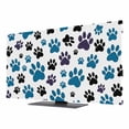 Blue and TV Dust Cover 24 Inch, Black Dog Paw Print Computer Monitor ...