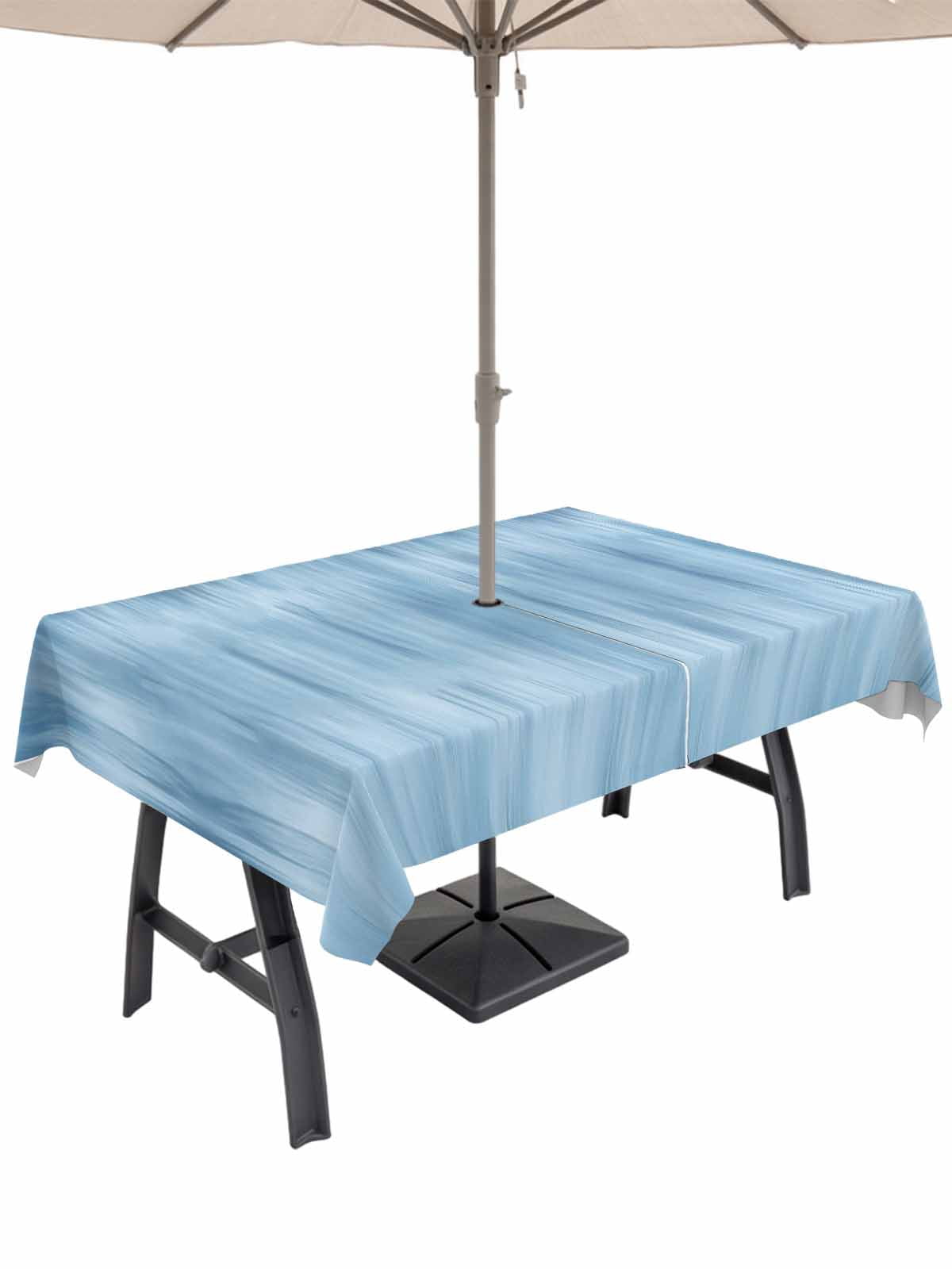 Blue Table Cloth Rectangle Outdoor Tablecloth, Modern Abstract Art ...