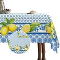 thumbnail image 1 of Blue Tablecloth for Rectangle Tables,Lemon Table Cloth,Table Cover for Dining Kitchen Decor Party Banquet,60x84, 1 of 5