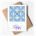 thumbnail image 1 of Blue Talavera Ilustration Decorative Pattern Welcome Back Greeting Cards Envelopes Blank, 1 of 4