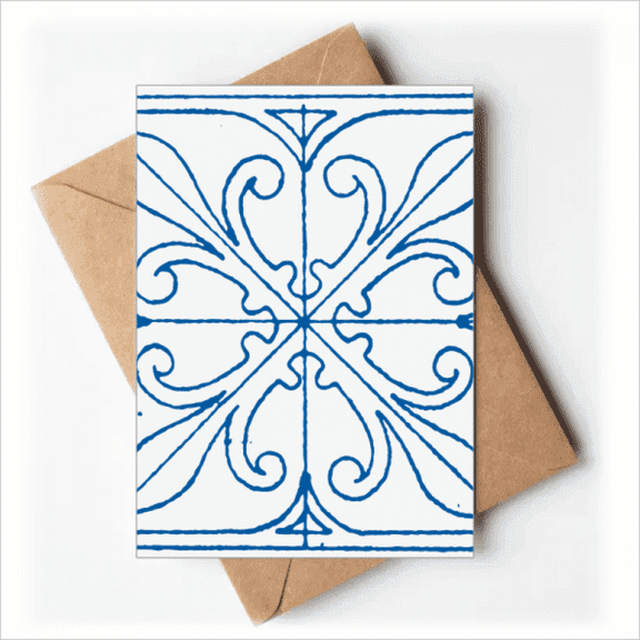 Blue Talavera Style Pattern Decorative Greeting Cards You are Invited Invitations