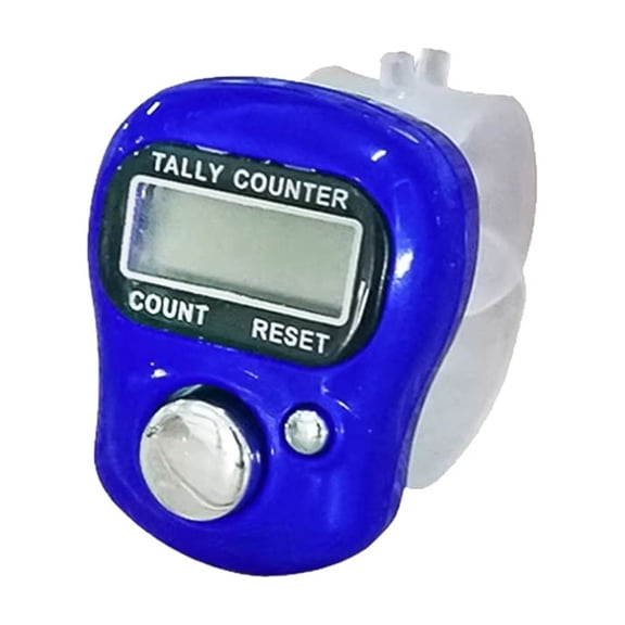 Blue Tally Counter Digital Hand Click Press Number Screen Tasbeeh Tasbih Finger