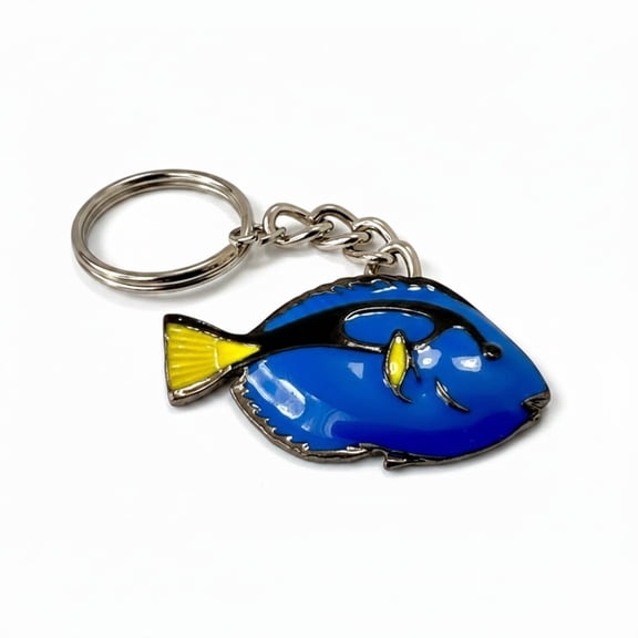 Big Blue by Roland Durable Blue Tang Ocean Lover Key Chain Keychain, Blue