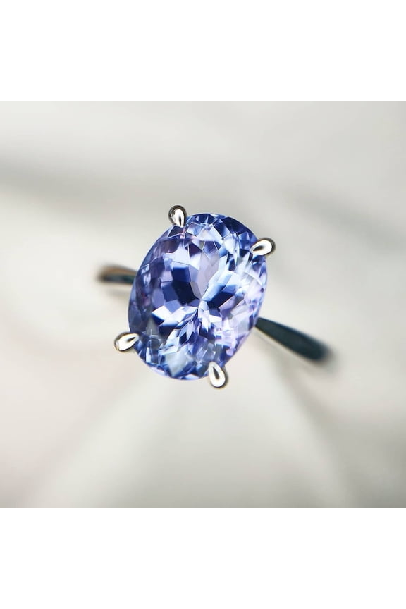 Blue Tanzanite Engagement Ring, Vintage Tanzanite Ring, Antique Tanzanite Halo Ring, Tanzanite Ring Women,Estate Tanzanite Promise Ring