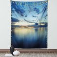 thumbnail image 1 of Blue Tapestry, Photo of Dramatic Dusk Sunset Scenery over Calm Peaceful Tropic Azure Water Lagoon Ocean, Wall Hanging for Bedroom Living Room Dorm Decor, 60W X 80L Inches, Blue, by Ambesonne, 1 of 5