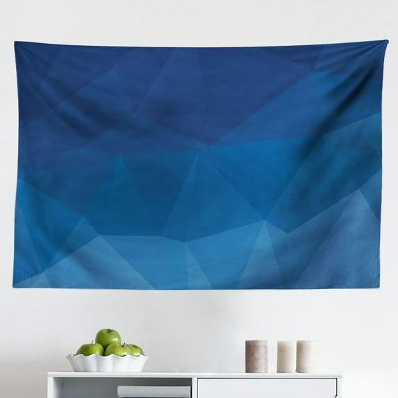 Blue Tapestry, Retro Gradient Effected Stained Scene on Plain Style Ground Print, Fabric Wall Hanging Decor for Bedroom Living Room Dorm, 2 Sizes, Persian Blur Royal Blue, by Ambesonne