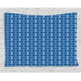 thumbnail image 1 of Blue Tapestry, Scribble Style Ethnic Pattern with Ikat Inspired Folk Motifs, Wall Hanging for Bedroom Living Room Dorm Decor, 60W X 40L Inches, Navy Blue Turquoise and Pale Blue, by Ambesonne, 1 of 2