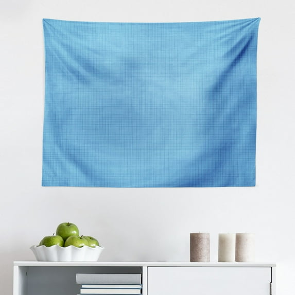 Blue Tapestry, Soft Tone Sky with Fluffy Clouds Heaven Foggy Mystical, Fabric Wall Hanging Decor for Bedroom Living Room Dorm, 2 Sizes, Pale Blue Pale Green, by Ambesonne