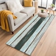 thumbnail image 1 of Blue Teal 2'x6' Runner Rugs for Hallway Kitchen Bedside Non Slip Washable, Vintage Wooden Retro Art Farmhouse Barns Entryway Rug Runners with Rubber Backing, Long Carpet Runner for Laundry Room, 1 of 8