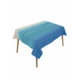 thumbnail image 1 of Blue Teal Beige Ombre Table Cloth, Waterproof Tablecloth for Rectangle Tables, Modern Abstract Art Abstract Reusable Washable Fabric Table Cover for Restaurant Kitchen Dining Tables 52"x70", 1 of 9