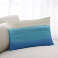 thumbnail image 1 of Blue Teal Beige Ombre Throw Pillow Covers, Modern Abstract Art Abstract Soft Breathable Pillow Cases with Invisible Zipper for Sleeping, Toddler Pillowcases for Couch Bed Sofa Chair 12x20 Inches, 1 of 9