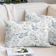 thumbnail image 1 of Blue Teal Botanical Pillow Covers 12"x20", Watercolor Spring Summer Leaves Soft Brushed Microfiber Breathable Throw Pillow Covers, Decorative Pillowcase with Zipper for Couch Sofa Bedroom Living Room, 1 of 9