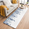 thumbnail image 1 of Blue Teal Botanical Runner Rug 2x6 FT,Non Slip Hallway Rugs,Eucalyptus Leaves Pastoral Floral Washable Soft Floor Carpet Throw Runner Carpet Long Rugs for Entryway Kitchen Bedside Sliding Door, 1 of 8