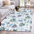 thumbnail image 1 of Blue Teal Coastal Area Rugs 4'x6', Washable Small Throw Rugs for Office Bathroom, Coral Starfish Seaside Summer Beach Indoor Outdoor Rug Non-Slip Low Pile Carpet Runner Reversible Floor Mats, 1 of 8