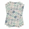 thumbnail image 1 of Blue Teal Coastal Kitchen Towels Set of 3, Water Absorbent Dish Towel, Summer Beach Starfish Coral Nautical Rustic Decorative Hand Towels - Quick Drying Cloth for Cooking Baking, 18x28 Inch, 1 of 8