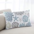 thumbnail image 1 of Blue Teal Coastal Lumar Pillow Covers, Summer Beach Coral Shell Starfish Soft Breathable Throw Pillow Cases with Invisible Zipper, Decorative Pillowcase Pillows Protectors for Sofa Bed Chair 16"x24", 1 of 9