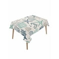 thumbnail image 1 of Blue Teal Coastal Table Cloth, Summer Beach Starfish Coral Nautical Rustic Waterproof Tablecloth for Rectangle Tables, Washable Fabric Table Cover for Restaurant Kitchen Dining Tables 60"x84", 1 of 6