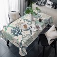 thumbnail image 1 of Blue Teal Coastal Table Cloth Waterproof Tablecloths, Summer Beach Starfish Coral Nautical Rustic Tablecloth Dining Table Cover for Kitchen Party Tabletop Outdoor, Rectangle Tablecloth 54x108 Inch, 1 of 9
