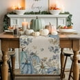 thumbnail image 1 of Blue Teal Fall Pumpkins Table Runner, Autumn Thanksgiving Kitchen Dining Table Decoration for Home Party Decor 13x120 Inches, 1 of 9