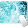 thumbnail image 1 of Blue Teal Green Sea Waves Mouse Pad, Ocean Mouse Pad Non-Slip Rubber Base Mouse Pads for Office Laptop, 9.5 inch x7.9 inch, 1 of 6